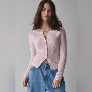 Kimchi Blue Rose Split-Front Textured
Knit Cardigan
